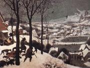 BRUEGHEL, Pieter the Younger The Hunters in the Snow oil painting reproduction